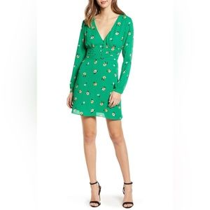 NEW Mini Dress, SOCIALITE, Floral, Flowy Skirt, Button Details, Long Sleeve, S